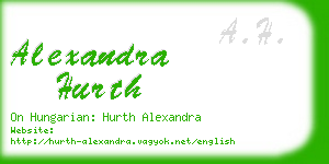 alexandra hurth business card